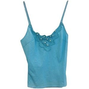 😀 3 for $20 New Linen Blend Crochet Lace Tank Top